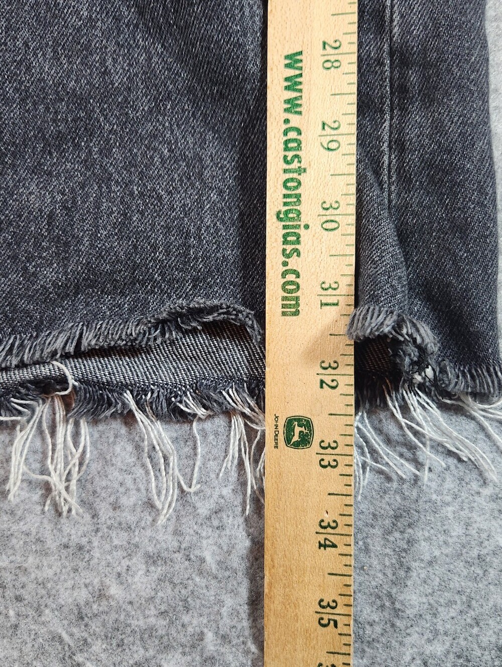 All Saints Washed Black Denim Dress with Frayed Hem Size 4 - Picture 6 of 9